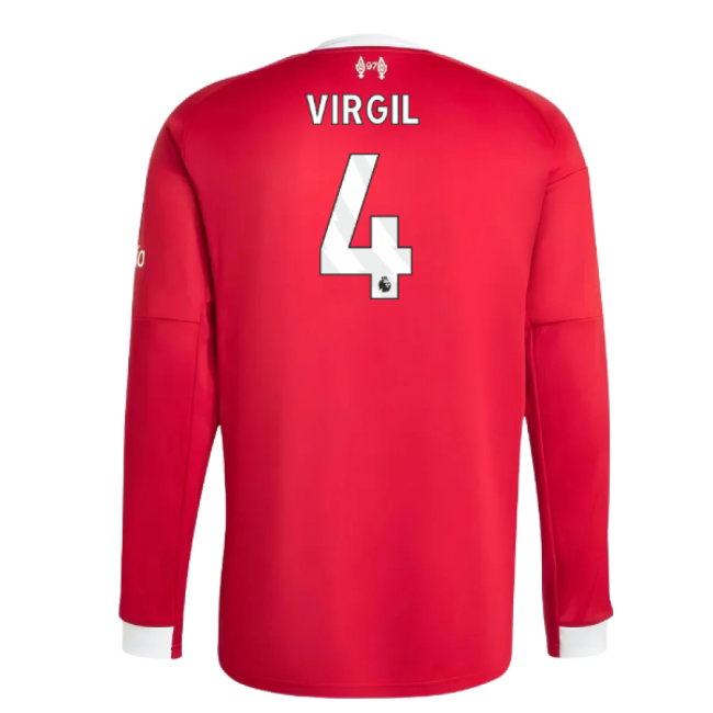 2025-2026 Liverpool Long Sleeve Home Shirt (Virgil 4)