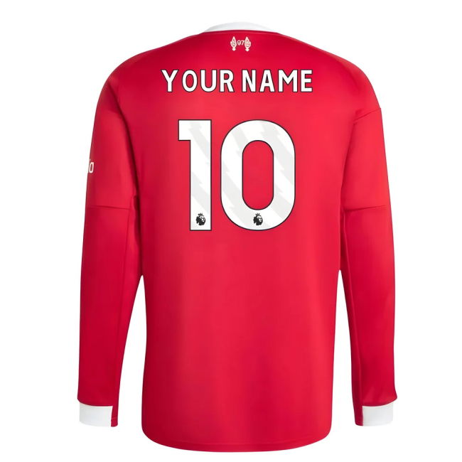 2025-2026 Liverpool Long Sleeve Home Shirt (Your Name)