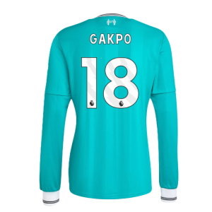 2025-2026 Liverpool Long Sleeve Third Shirt (Gakpo 18)