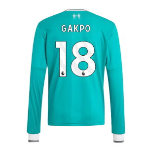 2025-2026 Liverpool Long Sleeve Third Shirt (Kids) (Gakpo 18)