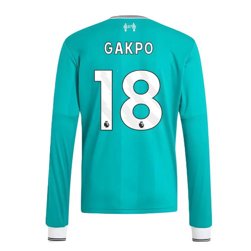 2025-2026 Liverpool Long Sleeve Third Shirt (Kids) (Gakpo 18)