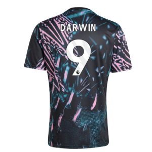 2025-2026 Liverpool Pre Match Shirt (Black) (Darwin 9)