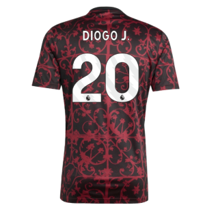 2025-2026 Liverpool Pre-Match Shirt (Black) (Diogo J. 20)