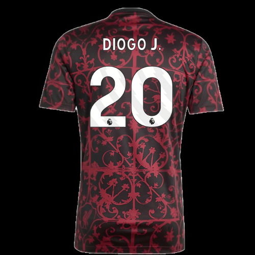 2025-2026 Liverpool Pre-Match Shirt (Black) (Diogo J. 20)