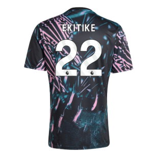 2025-2026 Liverpool Pre Match Shirt (Black) (Ekitike 22)