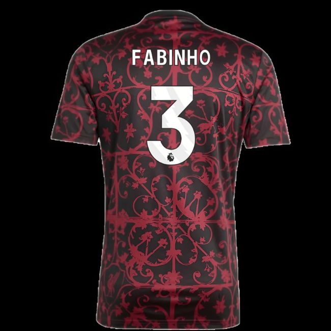 2025-2026 Liverpool Pre-Match Shirt (Black) (Fabinho 3)
