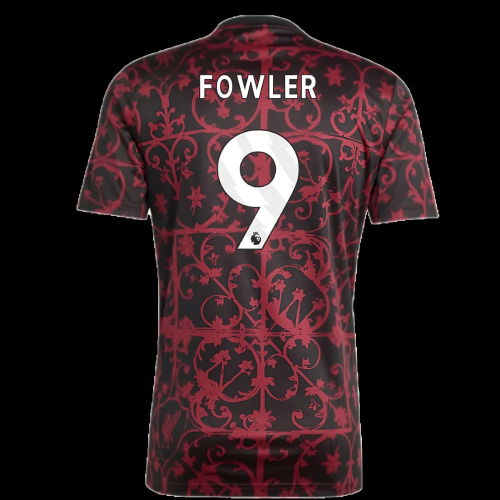 2025-2026 Liverpool Pre-Match Shirt (Black) (Fowler 9)