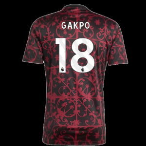 2025-2026 Liverpool Pre-Match Shirt (Black) (Gakpo 18)