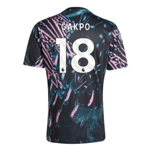 2025-2026 Liverpool Pre Match Shirt (Black) (Gakpo 18)