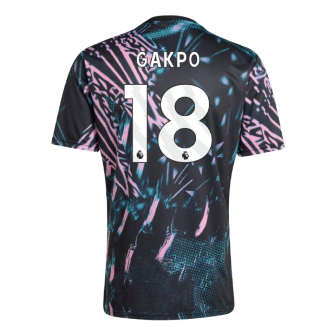 2025-2026 Liverpool Pre Match Shirt (Black) (Gakpo 18)