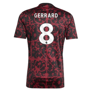 2025-2026 Liverpool Pre-Match Shirt (Black) (Gerrard 8)