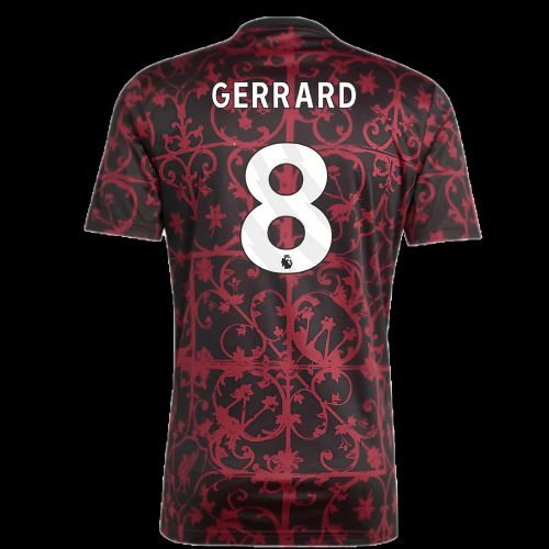2025-2026 Liverpool Pre-Match Shirt (Black) (Gerrard 8)