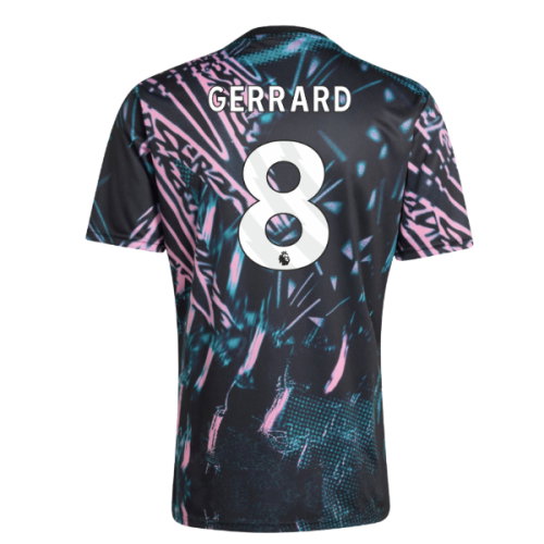 2025-2026 Liverpool Pre Match Shirt (Black) (Gerrard 8)