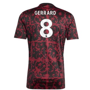 2025-2026 Liverpool Pre-Match Shirt (Black) (Gerrard 8)