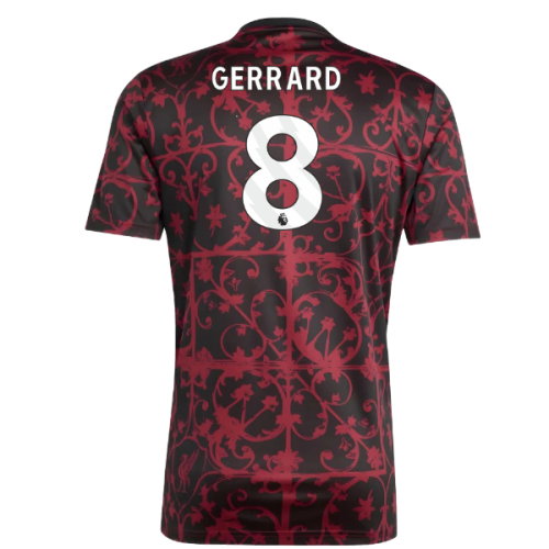 2025-2026 Liverpool Pre-Match Shirt (Black) (Gerrard 8)