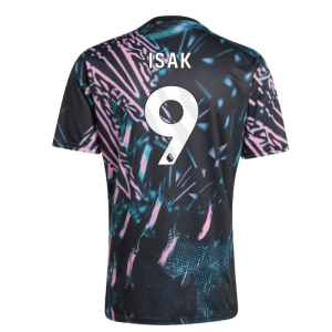 2025-2026 Liverpool Pre Match Shirt (Black) (Isak 9)
