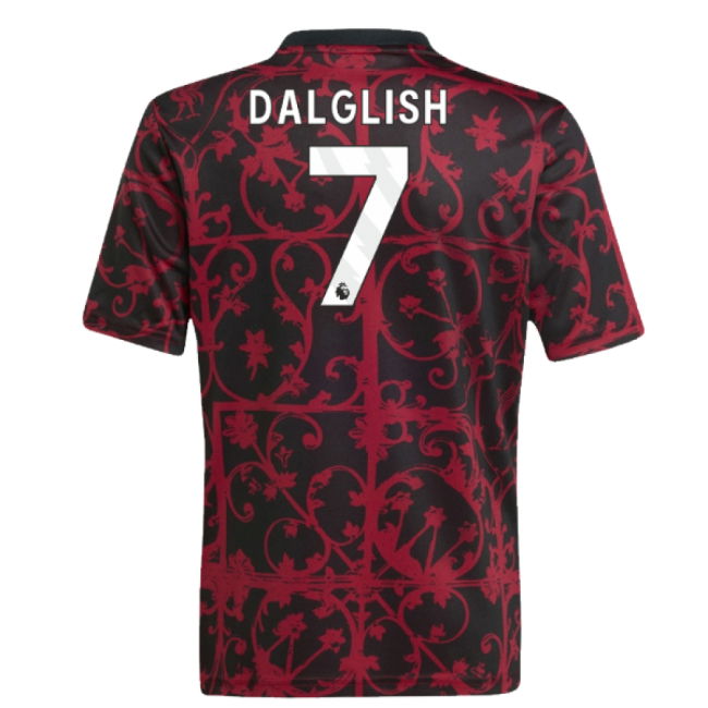 2025-2026 Liverpool Pre-Match Shirt (Black) - Kids (Dalglish 7)
