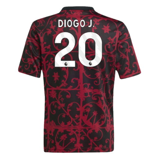2025-2026 Liverpool Pre-Match Shirt (Black) - Kids (Diogo J. 20)