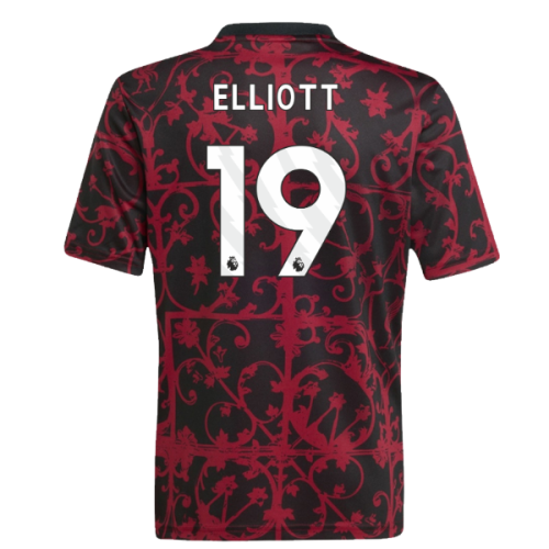 2025-2026 Liverpool Pre-Match Shirt (Black) - Kids (Elliott 19)