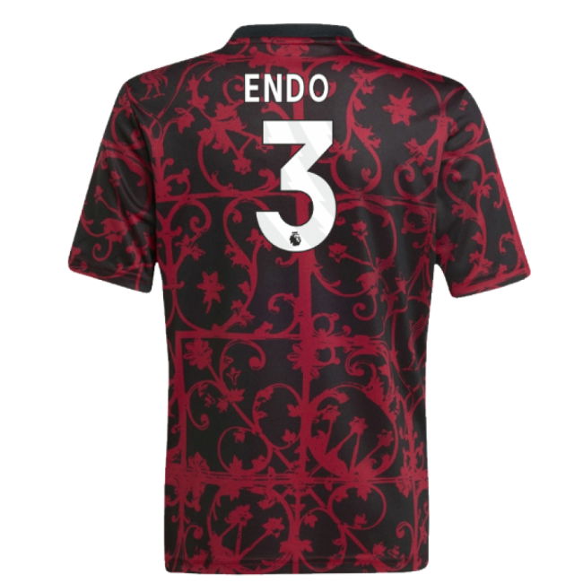 2025-2026 Liverpool Pre-Match Shirt (Black) - Kids (Endo 3)
