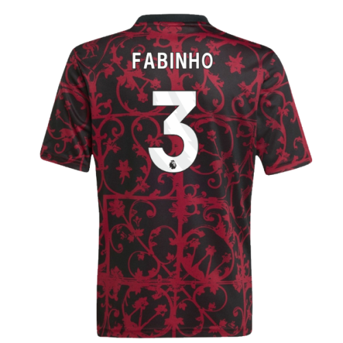 2025-2026 Liverpool Pre-Match Shirt (Black) - Kids (Fabinho 3)