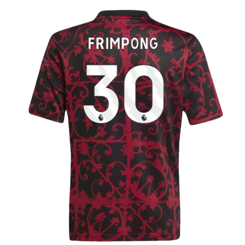 2025-2026 Liverpool Pre-Match Shirt (Black) - Kids (Frimpong 30)