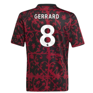 2025-2026 Liverpool Pre-Match Shirt (Black) - Kids (Gerrard 8)