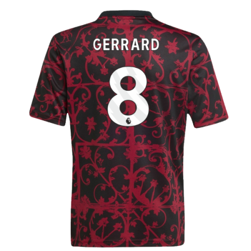 2025-2026 Liverpool Pre-Match Shirt (Black) - Kids (Gerrard 8)