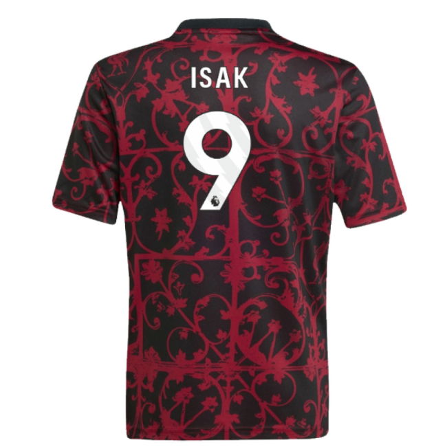 2025-2026 Liverpool Pre-Match Shirt (Black) - Kids (Isak 9)