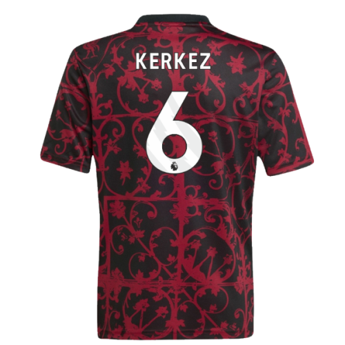 2025-2026 Liverpool Pre-Match Shirt (Black) - Kids (Kerkez 6)