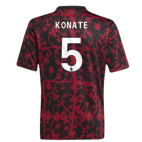 2025-2026 Liverpool Pre-Match Shirt (Black) - Kids (Konate 5)