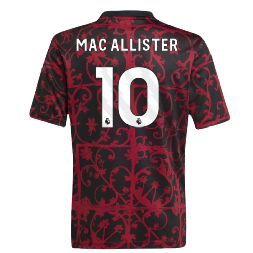 2025-2026 Liverpool Pre-Match Shirt (Black) - Kids (Mac Allister 10)