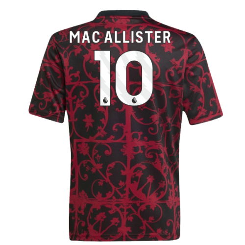 2025-2026 Liverpool Pre-Match Shirt (Black) - Kids (Mac Allister 10)
