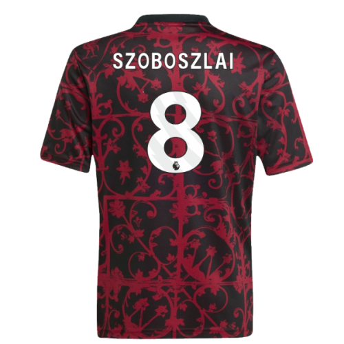 2025-2026 Liverpool Pre-Match Shirt (Black) - Kids (Szoboszlai 8)