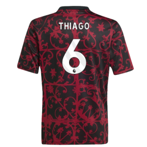 2025-2026 Liverpool Pre-Match Shirt (Black) - Kids (Thiago 6)