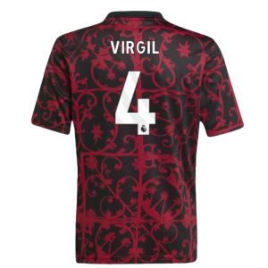 2025-2026 Liverpool Pre-Match Shirt (Black) - Kids (Virgil 4)