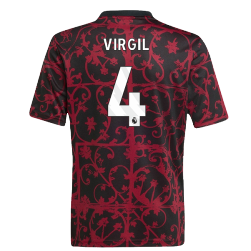 2025-2026 Liverpool Pre-Match Shirt (Black) - Kids (Virgil 4)