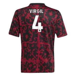 2025-2026 Liverpool Pre-Match Shirt (Black) - Kids (Virgil 4)