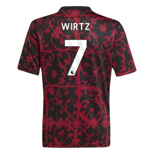 2025-2026 Liverpool Pre-Match Shirt (Black) - Kids (Wirtz 7)