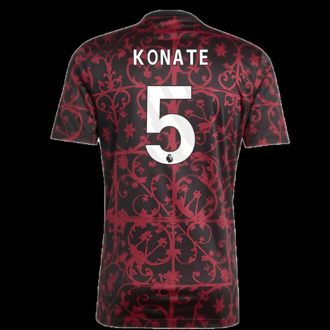 2025-2026 Liverpool Pre-Match Shirt (Black) (Konate 5)
