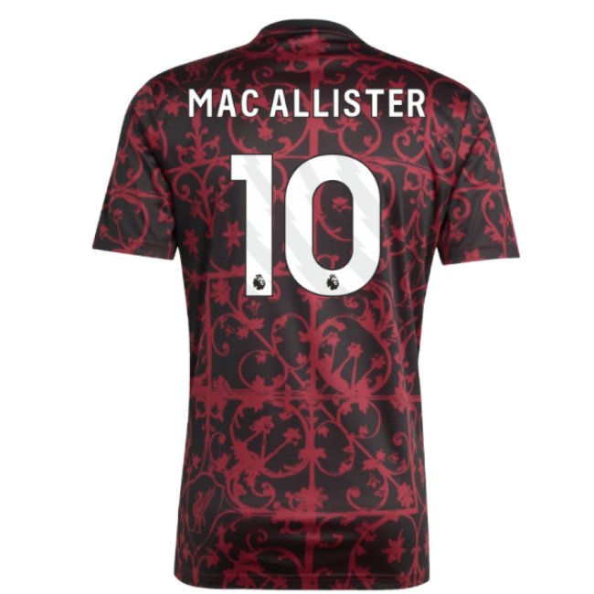 2025-2026 Liverpool Pre-Match Shirt (Black) (Mac Allister 10)