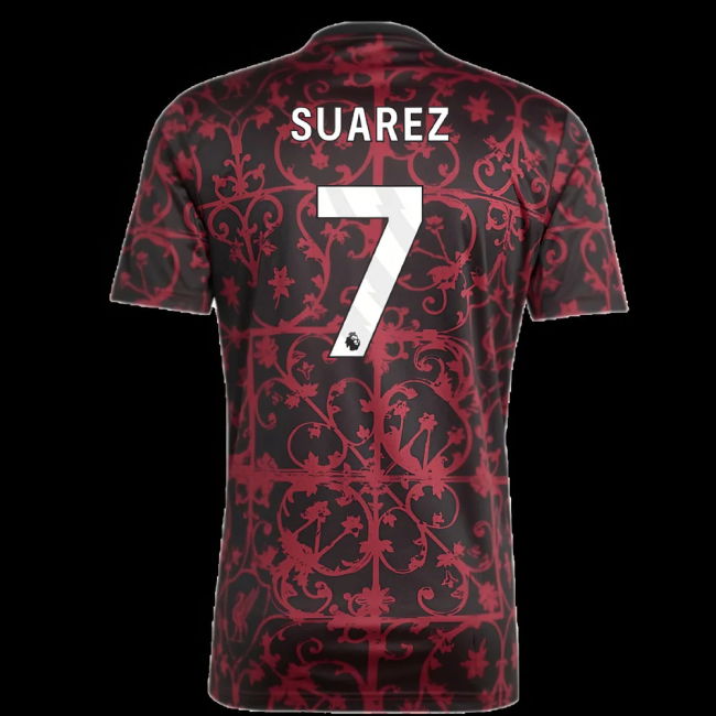 2025-2026 Liverpool Pre-Match Shirt (Black) (Suarez 7)