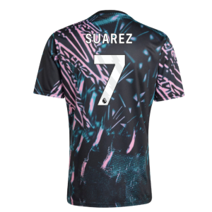 2025-2026 Liverpool Pre Match Shirt (Black) (Suarez 7)