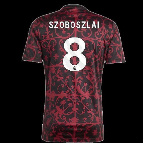 2025-2026 Liverpool Pre-Match Shirt (Black) (Szoboszlai 8)