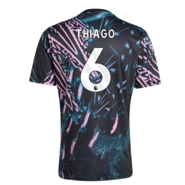 2025-2026 Liverpool Pre Match Shirt (Black) (Thiago 6)