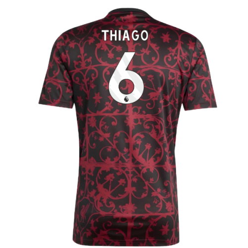 2025-2026 Liverpool Pre-Match Shirt (Black) (Thiago 6)