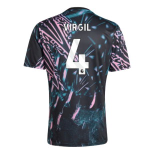 2025-2026 Liverpool Pre Match Shirt (Black) (Virgil 4)