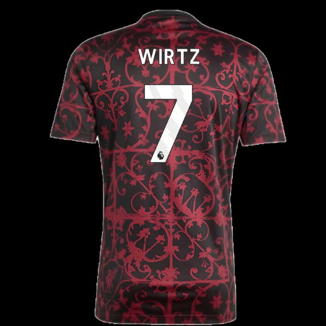 2025-2026 Liverpool Pre-Match Shirt (Black) (Wirtz 7)
