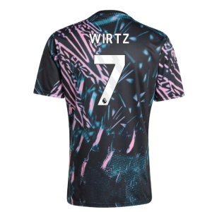2025-2026 Liverpool Pre Match Shirt (Black) (Wirtz 7)