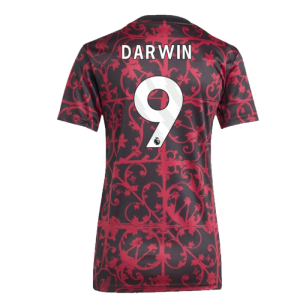 2025-2026 Liverpool Pre-Match Shirt (Black) - Womens (Darwin 9)